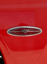 American Car Craft Side Marker Trim Satin Crossed Flags GML Rear Side 2pc Chevrolet Corvette 1997-2004                                     - ACC-032033 - Image 3